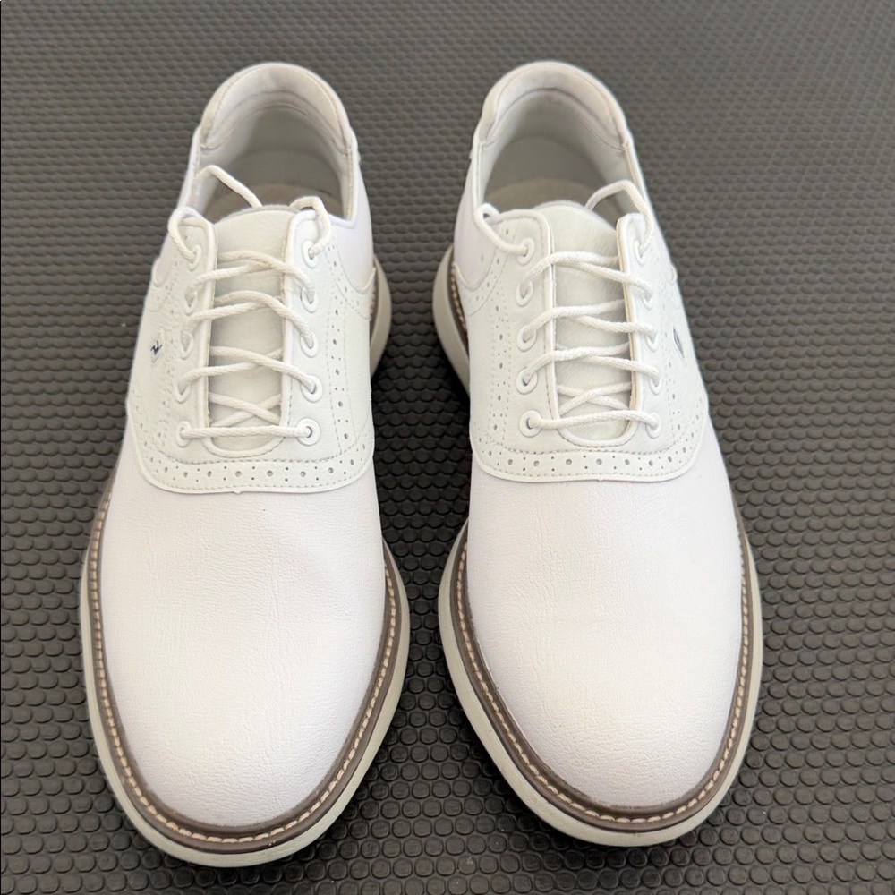 FootJoy White Leather Men's Traditions Golf Oxfords